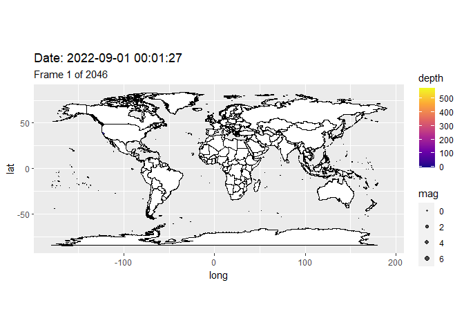 world map earthquake activity